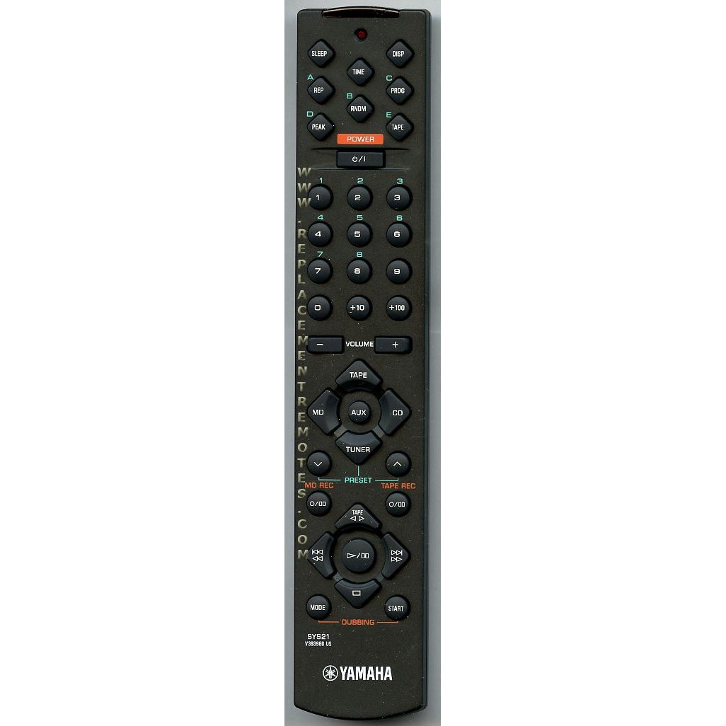 Yamaha SYS21 Receiver Remote Control