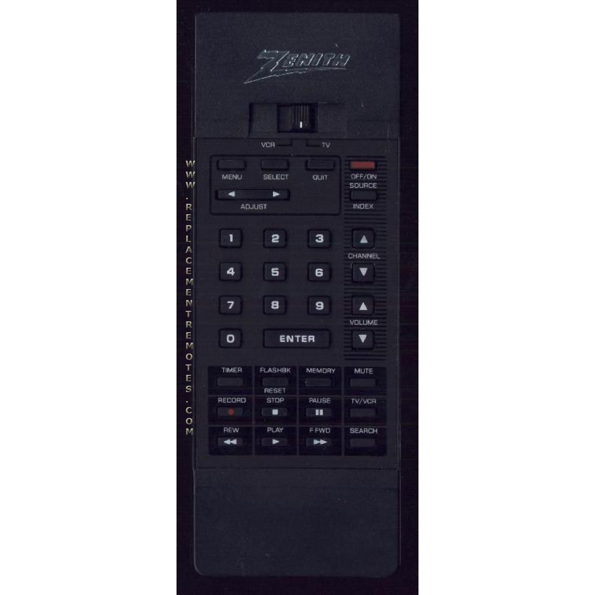 Zenith 12415730 VCR Remote Control