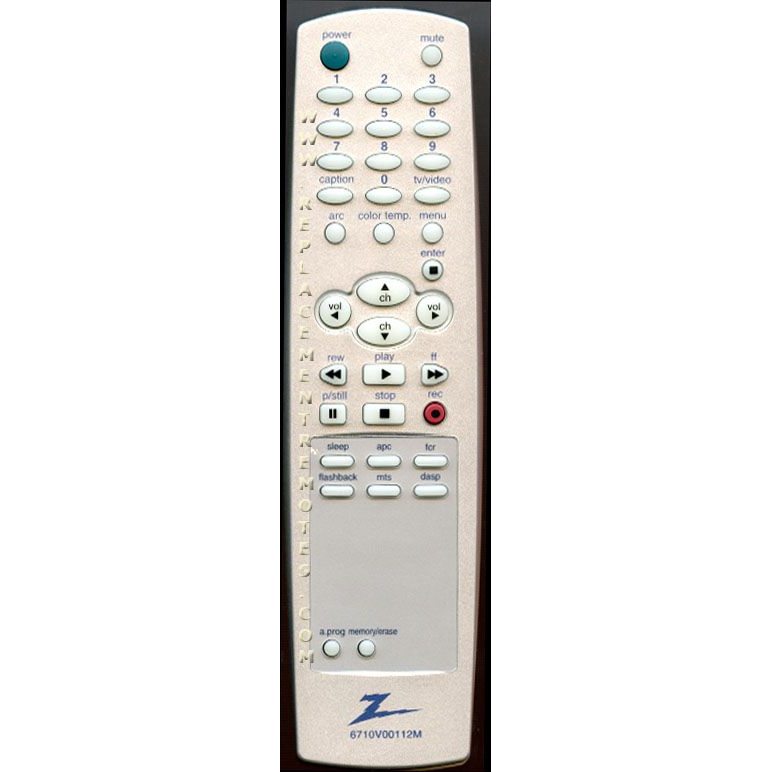 Control remoto para televisor Zenith 6710V00112M