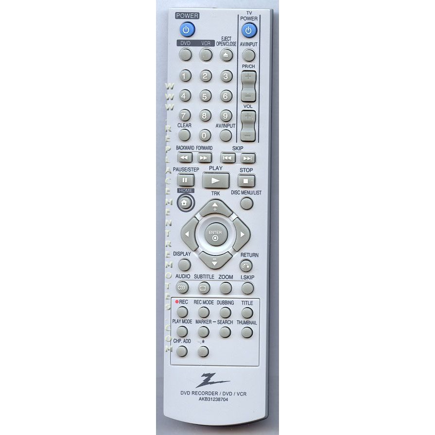 Control remoto para DVD/VCR Zenith AKB31238704