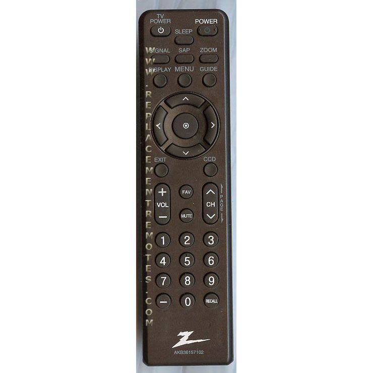 Control remoto para televisor Zenith AKB36157102 - AKB36157102