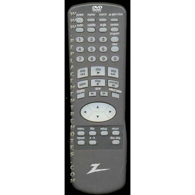 Control remoto de DVD Zenith DVD5202