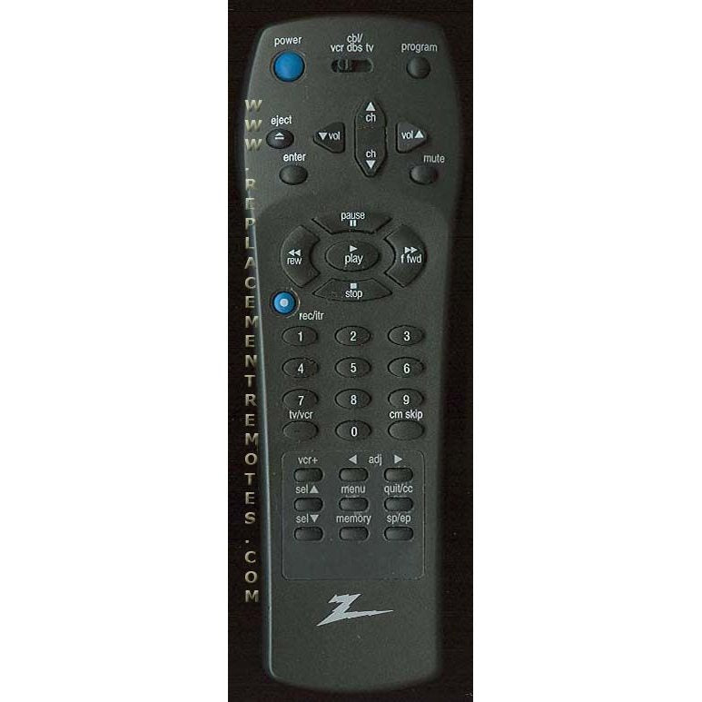 Control remoto para videograbadora Zenith MBR423Z