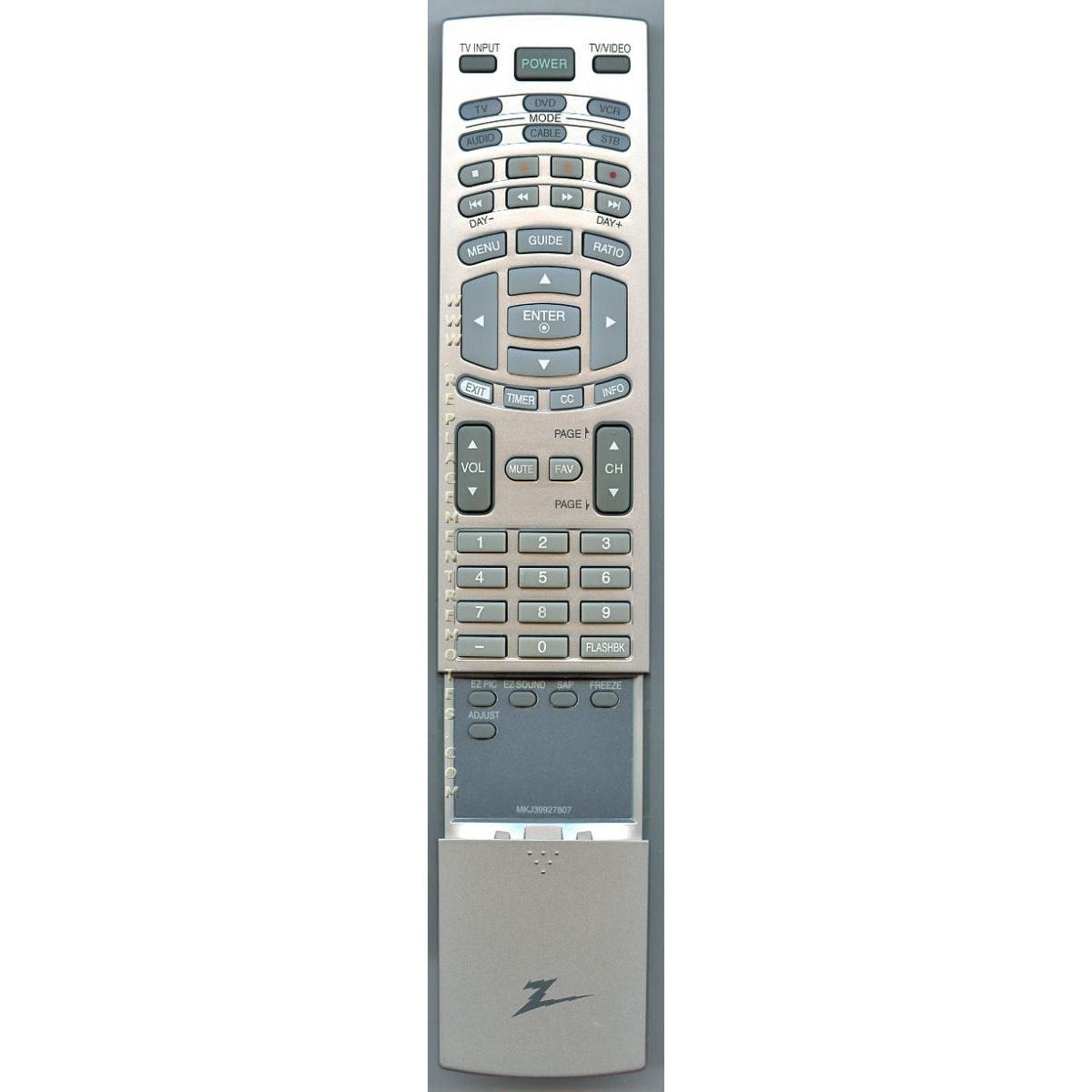 Zenith MKJ39927807 TV Remote Control