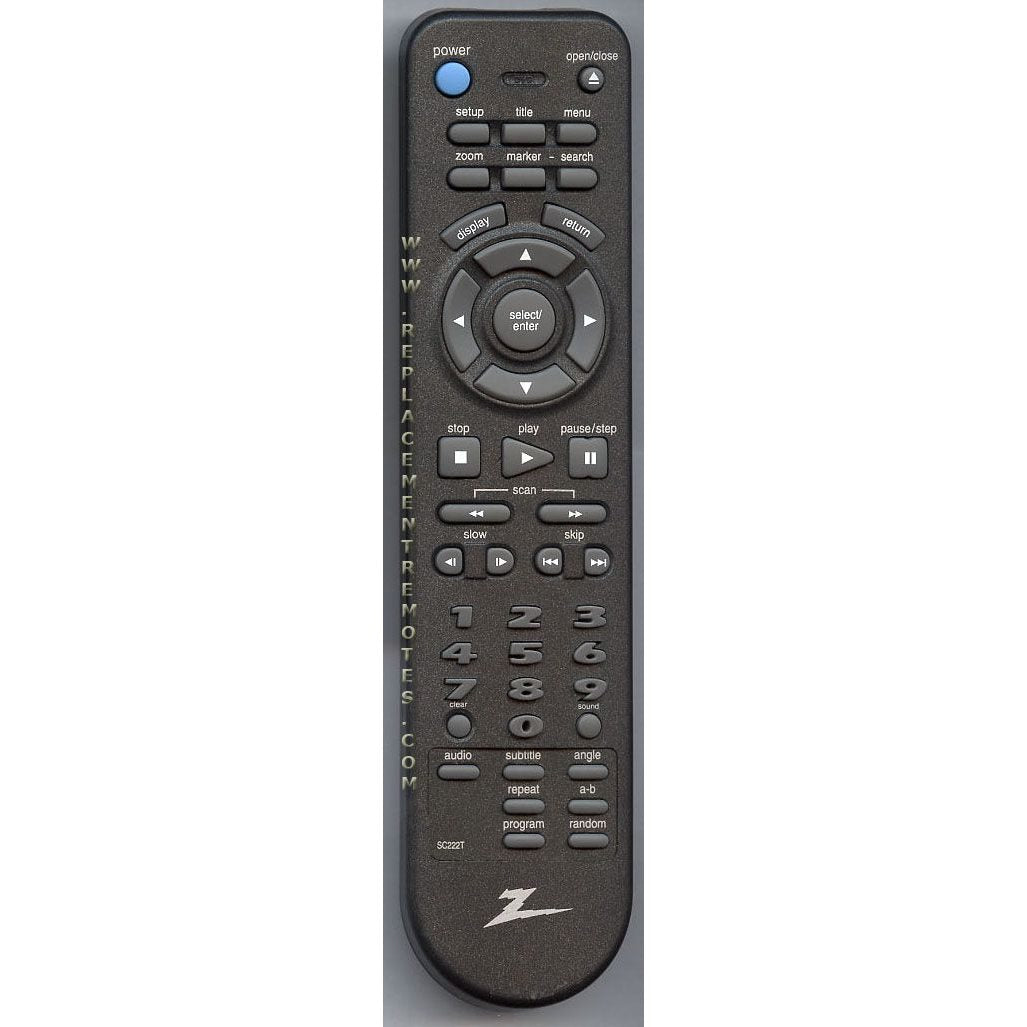 Control remoto de DVD Zenith SC222T
