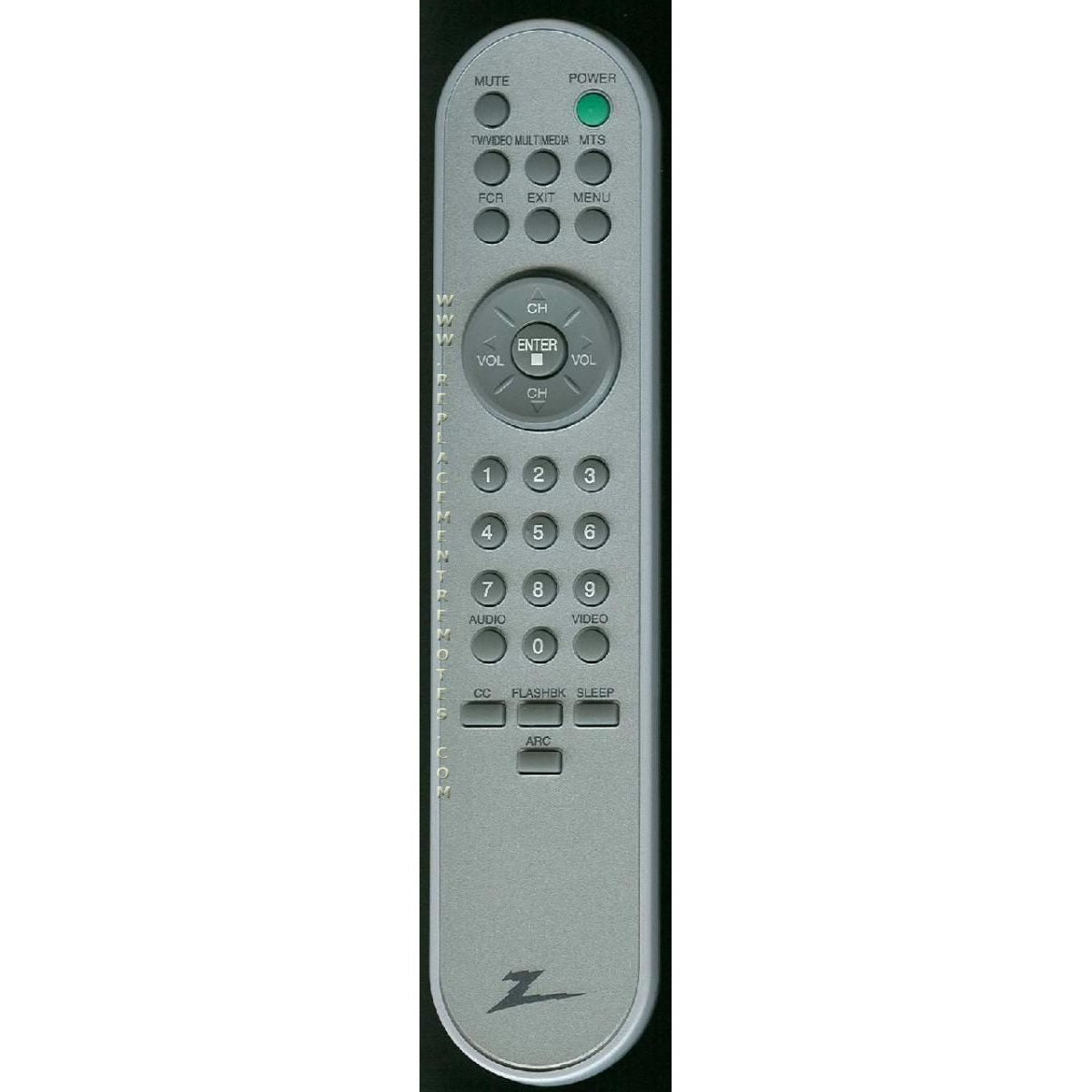 Zenith Z17LZ5R TV Remote Control